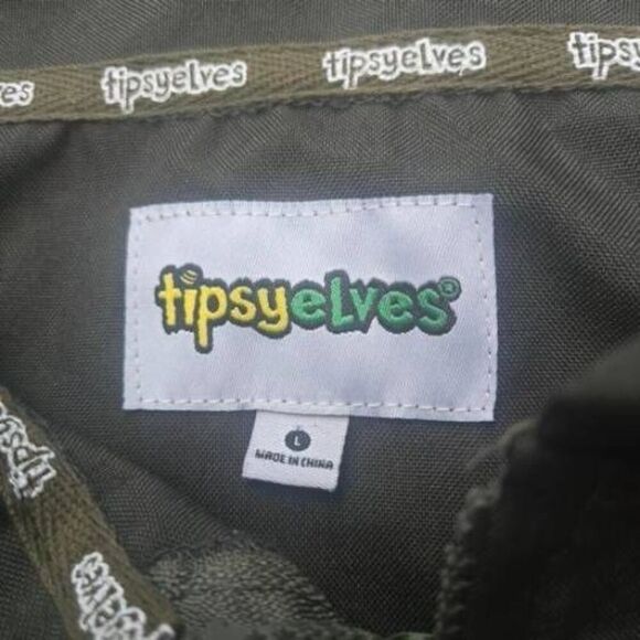 Tipsy Elves Squadron Pilot one piece outfit size large (maybe xl too) green, poc - Picture 3 of 15